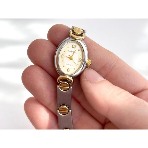 LA Express Dual Toned  Bracelet Ladies Vintage Wristwatch - 18mm - WORKS! - Picture 11 of 11
